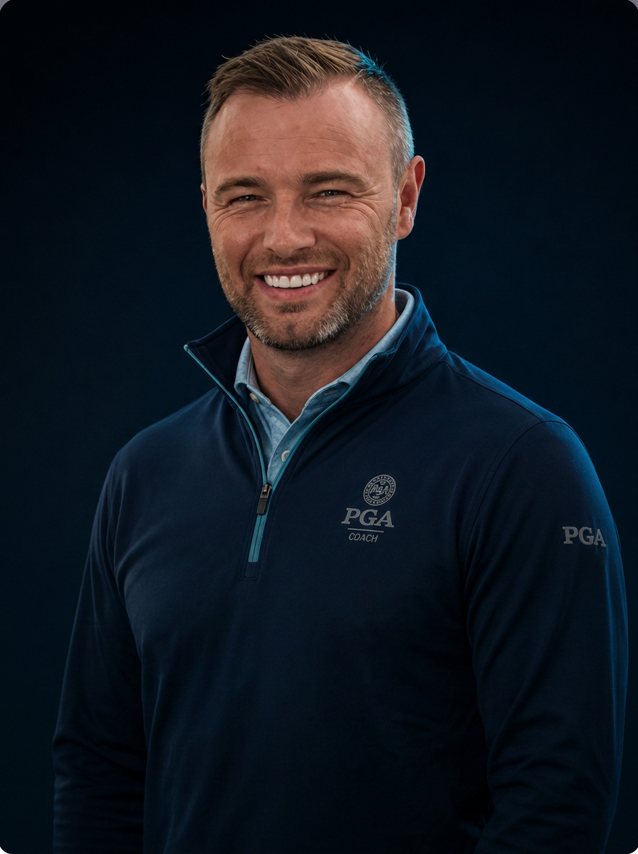 Portrait of Brian Sweeney, PGA Professional and Head Coach at Apex Academy, Corrstown Golf Club